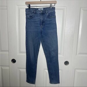 Reformation Jeans Women’s 27 Mid Rise Skinny Destin Medium Wash Distressed 27x27